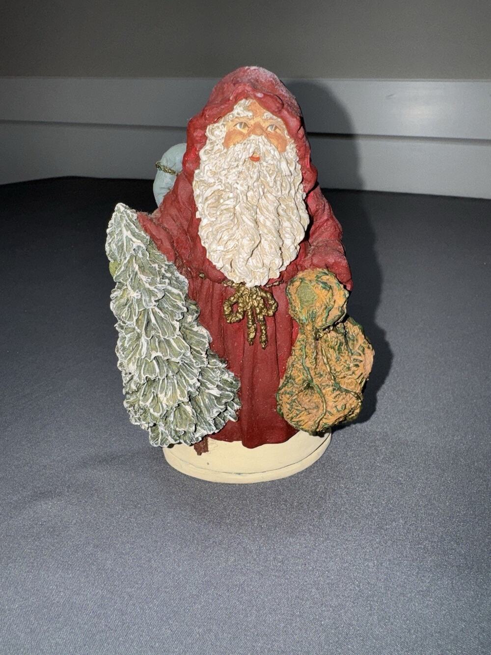 Vintage 1991 June McKenna "Good Tidings" Santa w/ Tree LE 1878/10000
